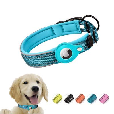 China Custom Wholesale Custom Gps Tracker Apple Air Nylon Tag Training Tactical Pet Collars For Dog for sale