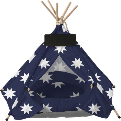 China Amazon pet supplies perro de para cama cama pet tent breathable warm dog bed cat teepee outdoor camping house for sale