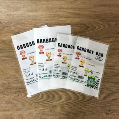 China Custom Biodegradable PE BIODEGRADABLE Three Side Seal Bags Garbage Bags For Garbage Storage for sale