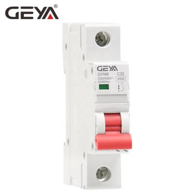 China Since C D GEYA elcb 2/4 thermal miniature pole dc electric circuit breaker for solar system for sale