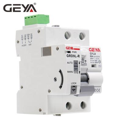 China GEYA GRD9 L-R Auto Recloser RCCB Residual Current AC220V 2P 40A 30mA RCD 6kA/10kA Circuit Breaker for sale