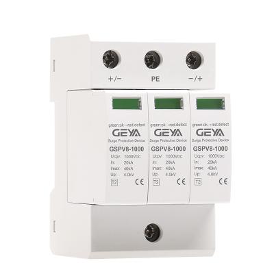 China GEYA GSPV8-1000V SPD DC Surge Protective Device 40KA Surge Arrester Solar PV System GSPV8-1000V for sale