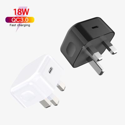 China Mobile Phone Tablet MP3 GPS UK Plug 18W Charger For iPhone 12 Pro PD Max Fast Power Charging USB C Power Adapter 5V/3A 9V/2.22A for sale