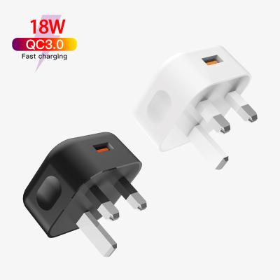 China UK Quick Charging USB Quick Charger QC3.0 Mobile Phone QC Plug Adapter Wall Mobile Phone Charger For Samsung for sale