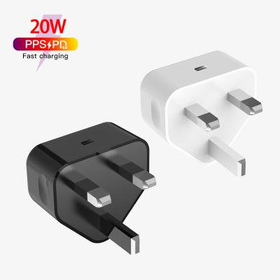 China Original Mobile Phone Quality 20W UK Plug Charger For Apple iPhone 12 Pro Max 5V/3A 9V/2.22A PD USB C Power Fast Charging Adapter for sale