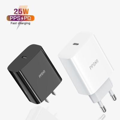 China Super Fast Charging 25W USB-C PD Charger 25W Mobile Phone Plug EU/US/UK Fast Charging Type C PD Fast Charger For Samsung for sale