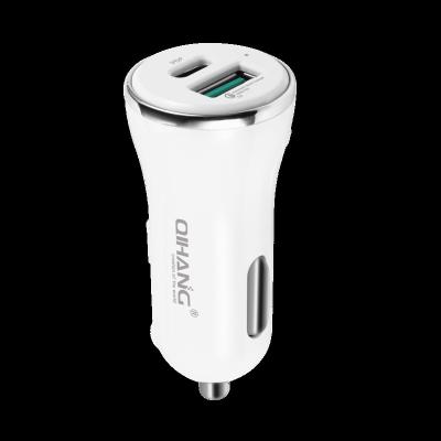 China New Technology 12V 36W USB Cell Phone Type C2 Ports Quick Charge 3.0 PD QC 3.0 For I Phone 12 Car Charger Adapter for sale