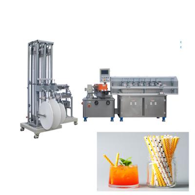 China Factory Full Automatic Multicolor Paper Drinking Straw Making Cutting Machine With Dryer And Automatic Paper Connection for sale