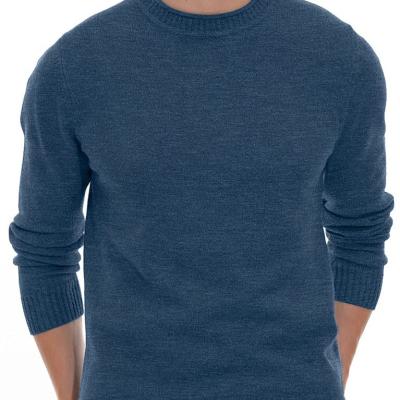 China OEM Anti-Wrinkle High Quality Custom Breathable Soft Casual Sweater Men's Classic Pullover Sweater With Front Stop Lines for sale