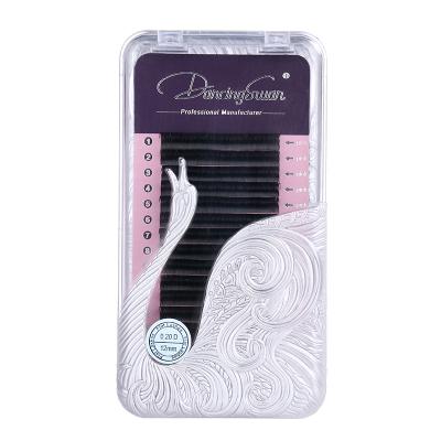 China C Natural Good Quality Long Density Dual L LC LD M C D Curve Flat Slit Tip Ellipse Eyelash Extensions Different Volume for sale