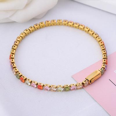 China 3/4/5/6mm Chain Necklace Zircon Stainless Steel Hip Hop Necklace Tennis Jewelry Lead Free CZ Nickel Free Silver Iced Out Fashion Jewelry for sale