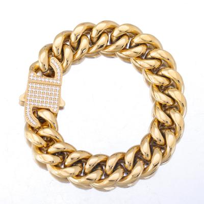 China Luxury Classic Link Chain 316L Stainless Steel Bracelet Cuban High Quality Necklace Lead Free Nickel Free for sale