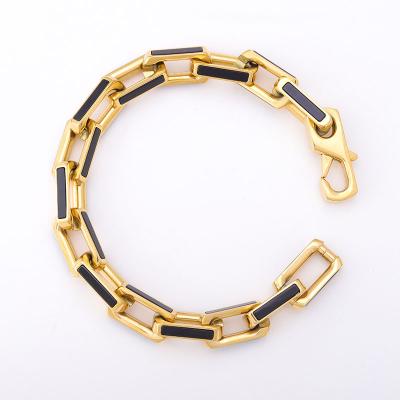 China Lead Free Nickel Free Link Bracelet Stainless Steel Collection Design Hip Hop Acrylic Jewelry For Men for sale