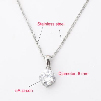 China Fashion Punk Jewelry Luxury CZ Stone Iced Out Pendant Necklace For Women for sale