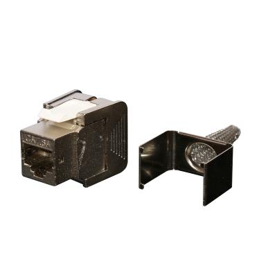 China Toolless CAT6A shielded toolless module 180 degree STP RJ45 network module CAT6 trapezoidal jack for sale