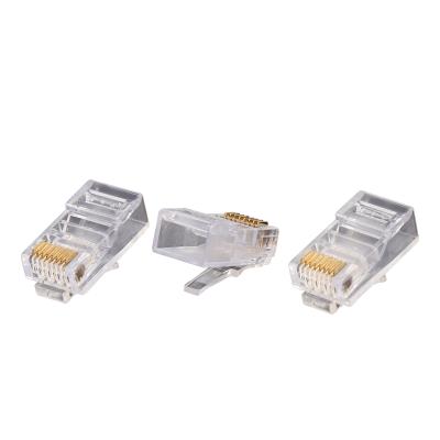 China Toolless Manufacturer Direct Sales RJ45 CAT6 UTP 8P8C Gold Plated Hole Network for sale