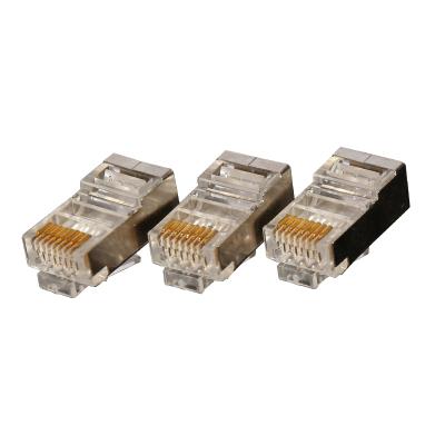 China Integrated Network Wiring Manufacturer Direct Sales RJ45 CAT6 FTP 8P8C Hole Gold Plated Network Connector Modular Plug for sale