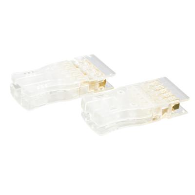 China PC Plastic / Phosphor Bronze 3 Pair Connectors Transparent High Quality 110 Terminals Modular Plug for sale