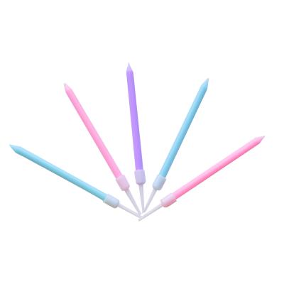 China Wholesale Relighting Candle Short 7 Color Rainbow Color Birthday Candle for sale