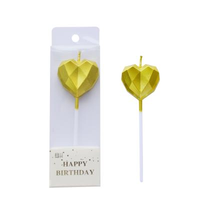 China 3D Birthdays gold siver color diamond number candle for all kinds parties for sale