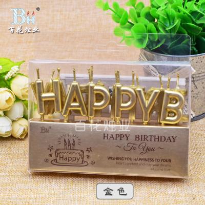 China Smokeless happy birthday candles letters for sale