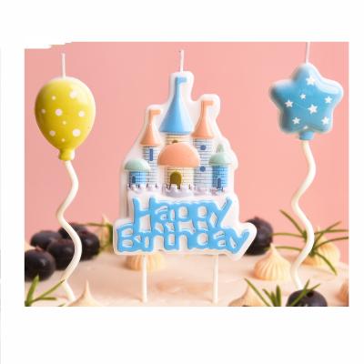 China Birthdays Castle Cake Topper Candle Castle Cake Plate Cake Topper for sale