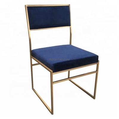 China Slipcovered Stainless Steel Velvet Stackable Wedding Chair for sale