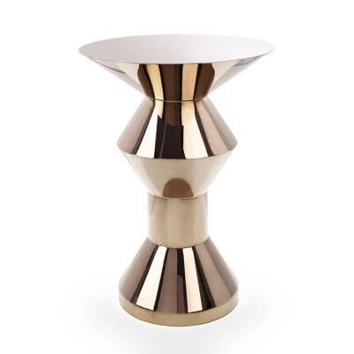 China Contemporary Modern Events And Wedding Stainless Steel Gold Chrome Wedding Bar Table for sale