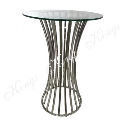 China Eco - Friendly Modern Events And Wedding Chrome Stainless Steel Cocktail Table for sale