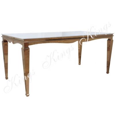 China Eco - Friendly Modern Events And Wedding Stainless Steel Gold Chrome Bar Table for sale