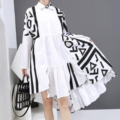 China 2021 Spring and Summer New Arrivals Loose Waist Dress Women Lady Irregular Casual Loose Dress Women's Elegant Dress for sale