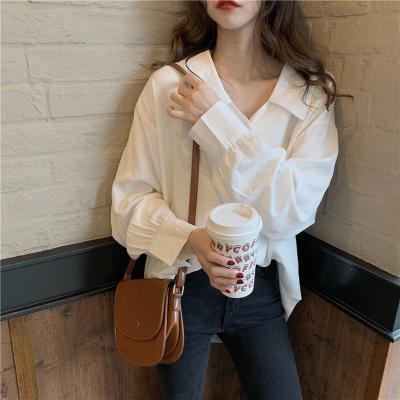 China Other Others 2021 wholesale boutique spring and summer fashion Korean retro fashion elegant casual loose soft temperament comfortable blouse for sale