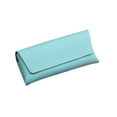 China Eco-friendly high quality blue leather soft bag glass case set portable lightweight anti-stress men's and women's sunglasses box sunglasses case for sale