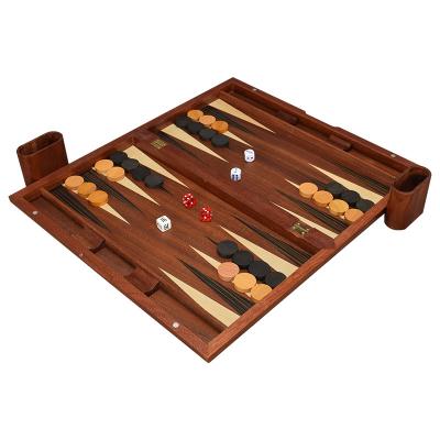 China 2022 Wholesale Hot Selling Wooden Backgammon Board Game Travel Wood Back Pig's Quarter Wooden Followa Set Custom Logo Backing 11/13/15/17/19