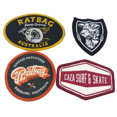 China Factory Price Sustainable Customized Sustainable Apparel Patch Woven Patch With Brand Logo for sale