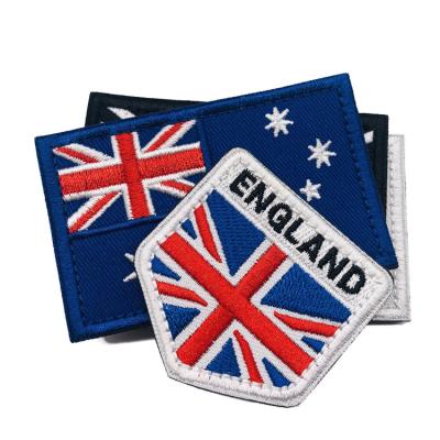 China Wholesale Custom Embroidery Patch Viable Badge Maker Flag Patches With Hook And Loop Fastener for sale