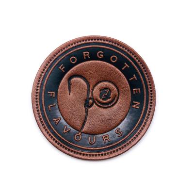 China Custom Wholesale Cap Viable Leather Patch Design Sew On Clothes Labels Jeans Leather Patch for sale