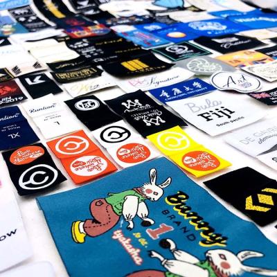 China Sustainable Clothing Labels Custom Label Apparel Label Design Neck Woven Garment Labels for sale