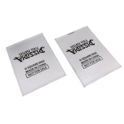 China Custom Washable Custom Printed Logo T-shirt Neck Label Satin Wash Care Labels For Clothing for sale