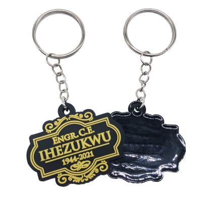 China Wholesale Custom 2D 2D /3D Shaped Soft PVC Key Chain Rubber Cute Key Chain With Brand Logo Name for sale