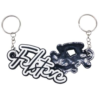 China 2D Custom 3D Shaped Logo Cheap 3D 2D Soft PVC Promotional Personalized Rubber Key Chain Letter Key Chain for sale