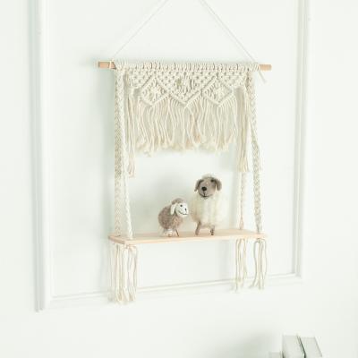 China Hanging Macrame Handcrafted Beams Handmade Woven Hanger for Small Plants Boho Home Decor for Bedroom Living Room Bathroom for sale