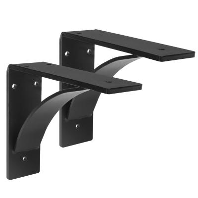 China Furniture Support 2Pcs Heavy Duty Steel Mantel Frames 7 x 6 x 2 Inch Fireplace Wall Mounted Floating Bracket Bracket Support Shelf Metal for sale