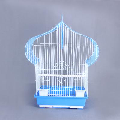 China China Ornamental Simple Metal Birdcage Small Pet Parakeet Viable Featured Canary Yellow Cage For Garden for sale