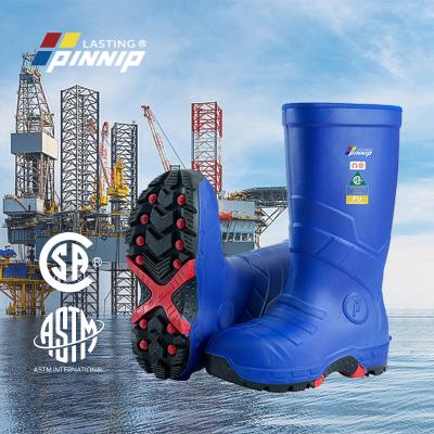 China MULTI-USE PINNIP PU Boots Petroleum Industry Oil Resistance Construction Working  Safety Shoes for Men for sale