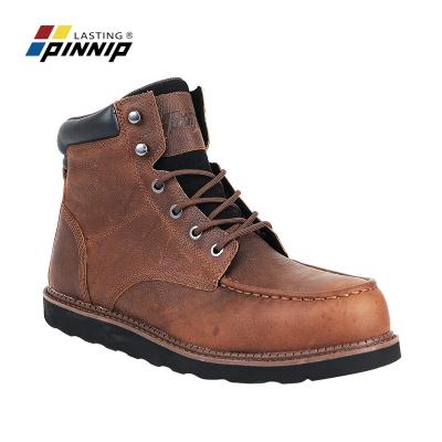 China Fashion Trend PINNIP Pangolin Lightweight Safety Shoes Cow Leather  Work boots with Steel Toe  Men and Women for sale