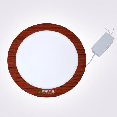 China Round LED panel light 18W heavy wood grain Isolated driver for sale