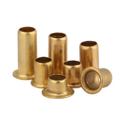 China Cookerware OEM Metal Aluminum Stainless Steel Head Flat Cavity Tubular Rivet, Round Head Brass Copper Copper Cavity Tubular Rivet for sale