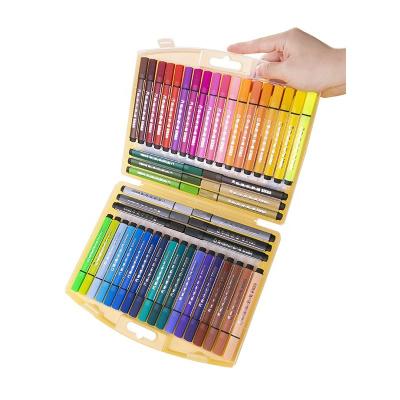 China Bright Washable Colors Good Quality Art Paints Large Capacity 48 Colors Water Color Pen Set For Children for sale