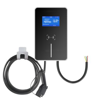 China Mode 3 Type - 2 Plug 1 Phase 3 Phase 22Kw AC Wallbox Electric Car EV Charger Charging Station With WiFi OEM for sale